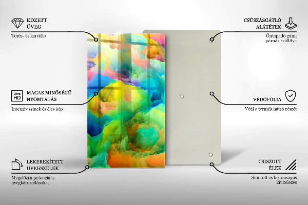 Glasskärbräda Färgglad abstraktion