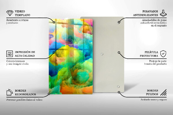 Glasskärbräda Färgglad abstraktion