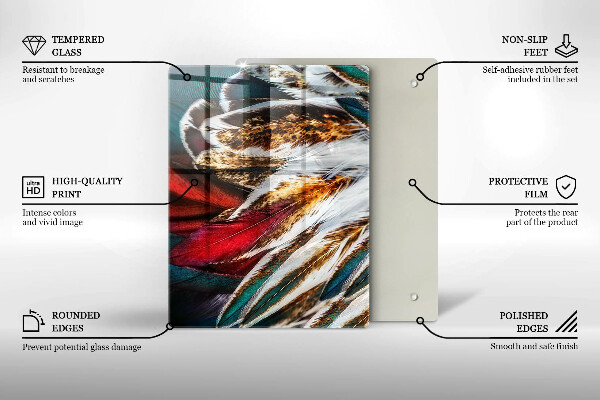 Glasskärbräda Färgglad abstraktion