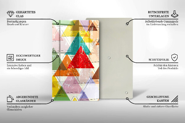 Glasskärbräda Målade trianglar