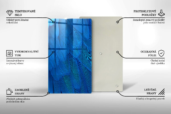 Glasskärbräda Fågelfjädrar