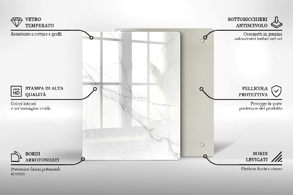 Glasskärbräda Pastell marmor