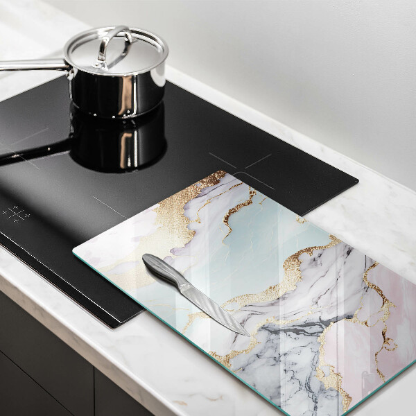 Glasskärbräda Pastell marmor