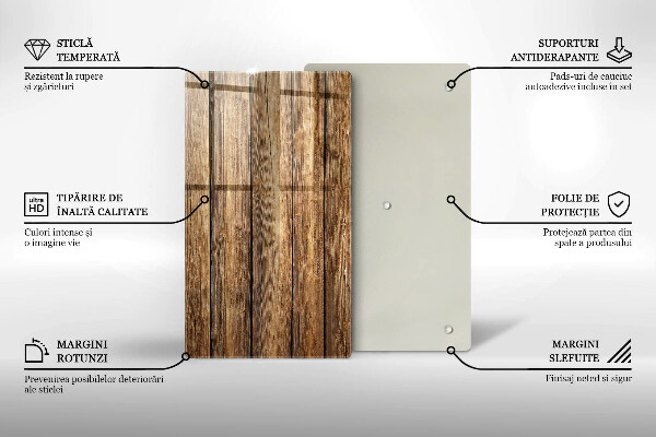 Glasskärbräda Trästruktur brädor