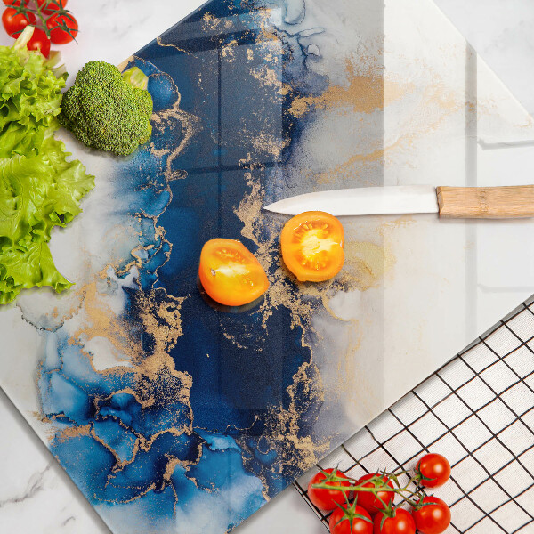 Glasskärbräda Abstraktion med blått