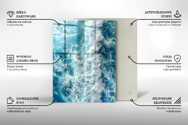 Glasskärbräda Abstraktion med blått