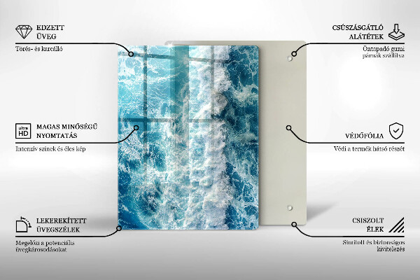 Glasskärbräda Abstraktion med blått