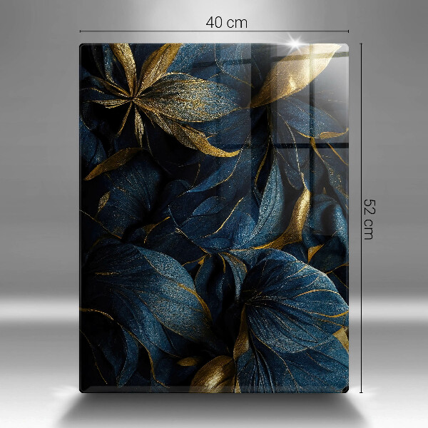 Glasskärbräda Dekorativa blad med guld