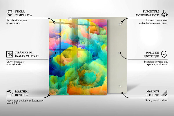 Glasskärbräda Dekorativa blad med guld