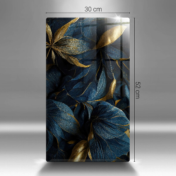 Glasskärbräda Dekorativa blad med guld