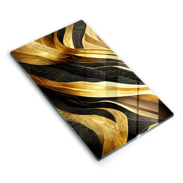 Glasskärbräda med elegant abstrakt motiv