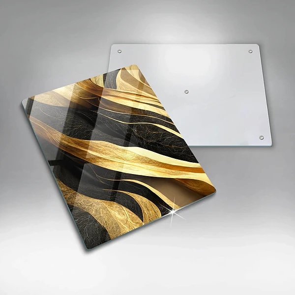 Glasskärbräda med elegant abstrakt motiv