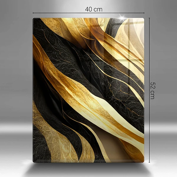 Glasskärbräda med elegant abstrakt motiv