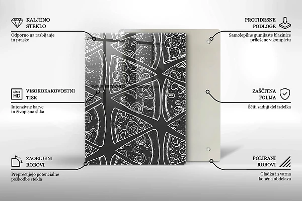 Glasskärbräda med elegant abstrakt motiv