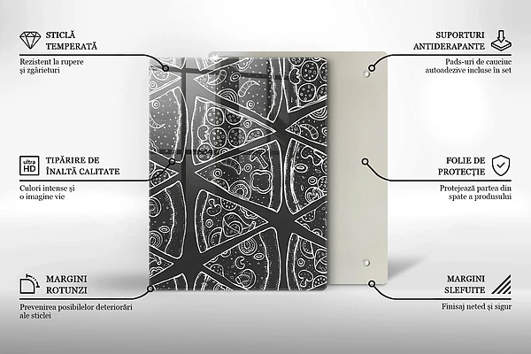 Glasskärbräda med elegant abstrakt motiv