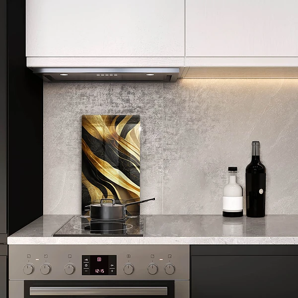 Glasskärbräda med elegant abstrakt motiv