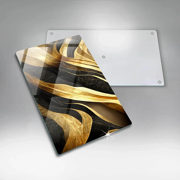 Glasskärbräda med elegant abstrakt motiv