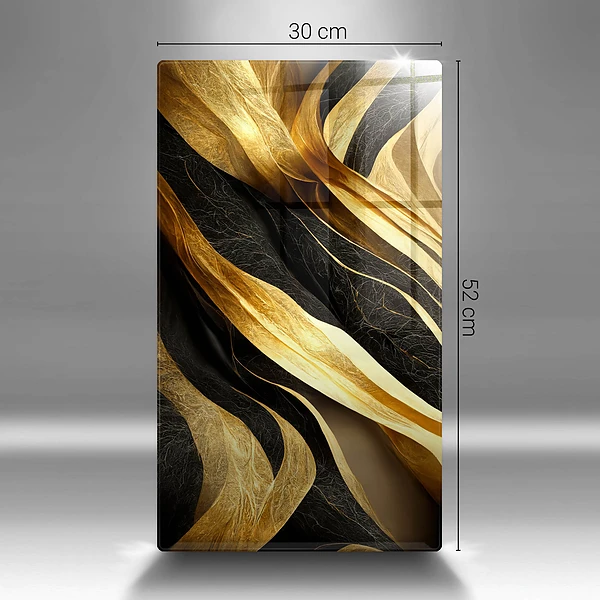 Glasskärbräda med elegant abstrakt motiv