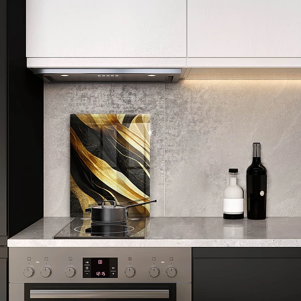 Glasskärbräda med elegant abstrakt motiv