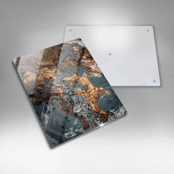 Glasskärbräda Prydnadssten med guld