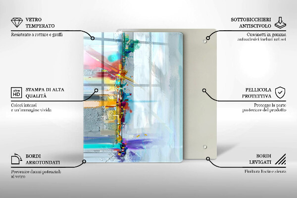 Glasskärbräda Prydnadssten med guld