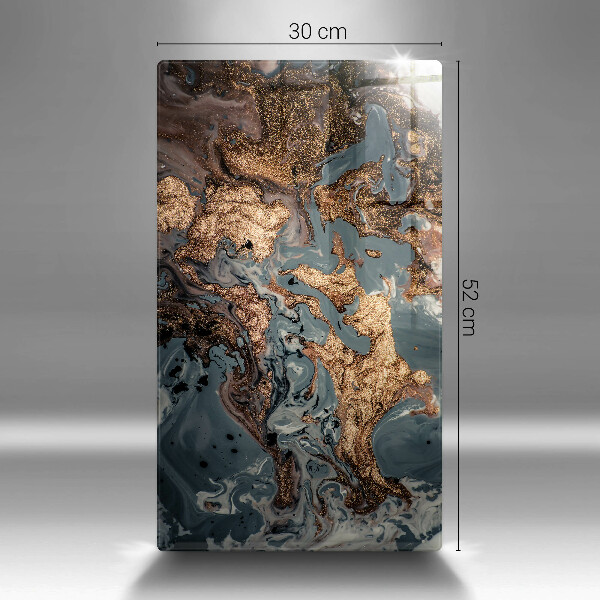 Glasskärbräda Prydnadssten med guld