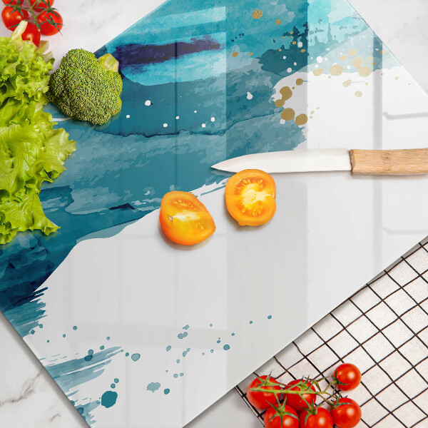 Glasskärbräda Blå fläckar