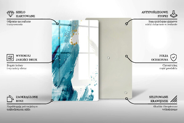 Glasskärbräda Blå fläckar