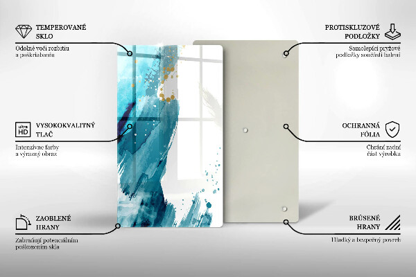 Glasskärbräda Blå fläckar