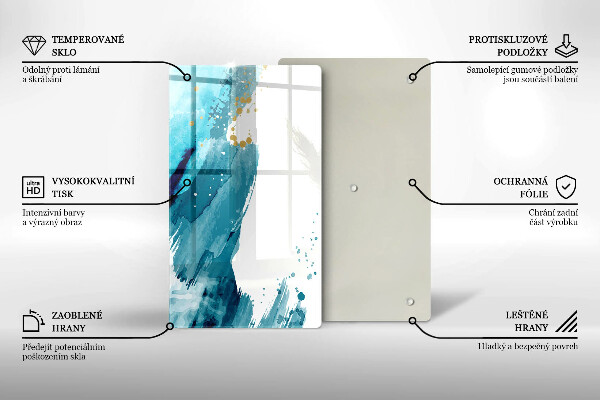 Glasskärbräda Blå fläckar