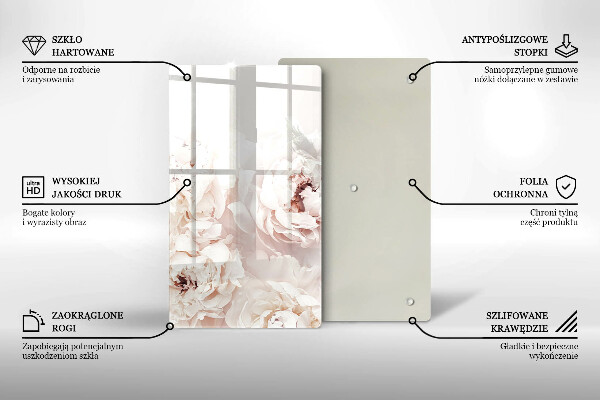 Glasskärbräda Pastellpioner