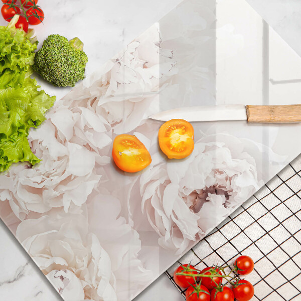 Glasskärbräda Pastellpioner