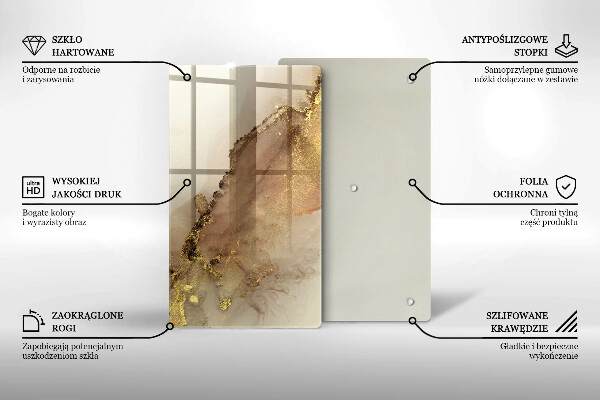 Glasskärbräda Abstraktion guld