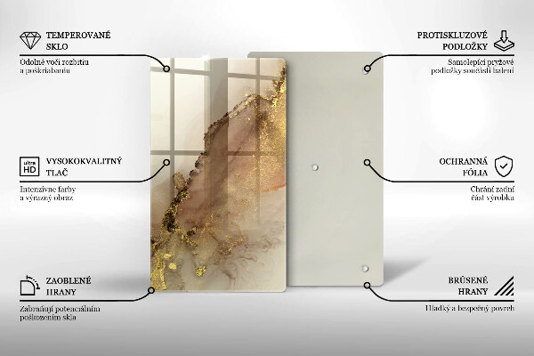 Glasskärbräda Abstraktion guld