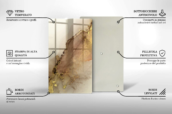 Glasskärbräda Abstraktion guld