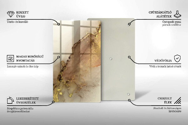 Glasskärbräda Abstraktion guld