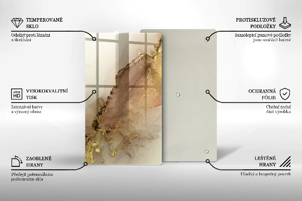 Glasskärbräda Abstraktion guld