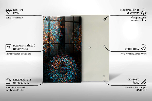 Glasskärbräda Boho vintage hjul