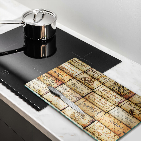 Glasskärbräda Gamla vinkorkar