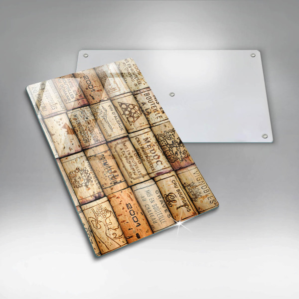 Glasskärbräda Gamla vinkorkar