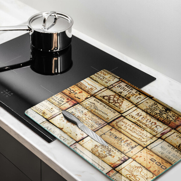 Glasskärbräda Gamla vinkorkar