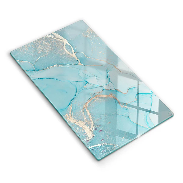 Glasskärbräda med abstrakt stenmotiv