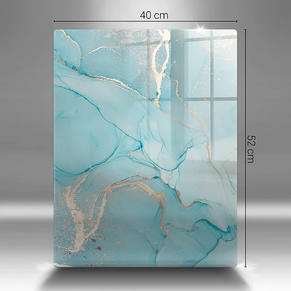 Glasskärbräda med abstrakt stenmotiv