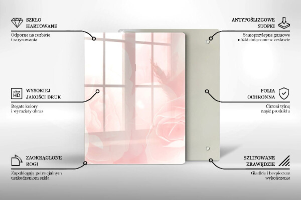 Glasskärbräda i modern marmordesign