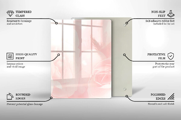 Glasskärbräda i modern marmordesign