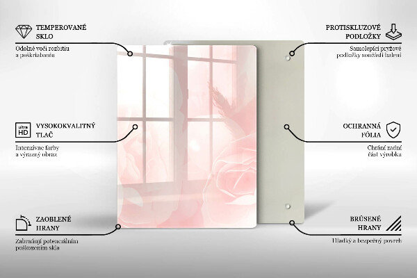Glasskärbräda i modern marmordesign
