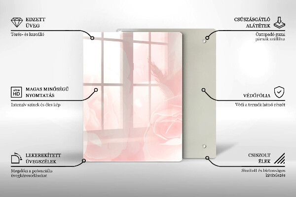 Glasskärbräda i modern marmordesign