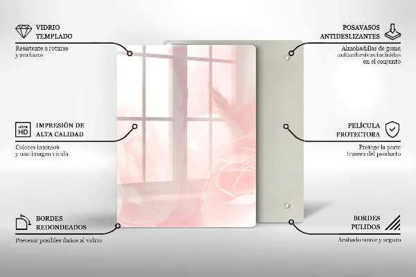 Glasskärbräda i modern marmordesign