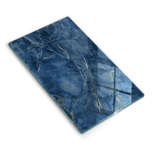Glasskärbräda med stenmönster i marmor