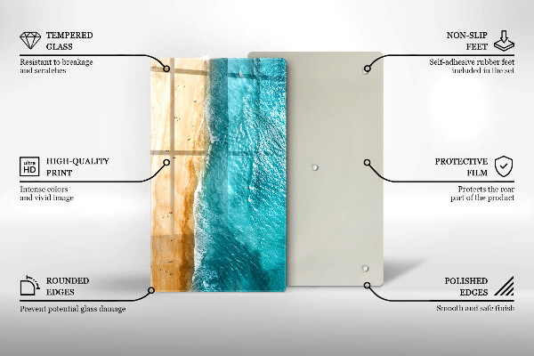 Glasskärbräda Stranden och havet